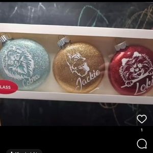 Customized glass ornaments with pets